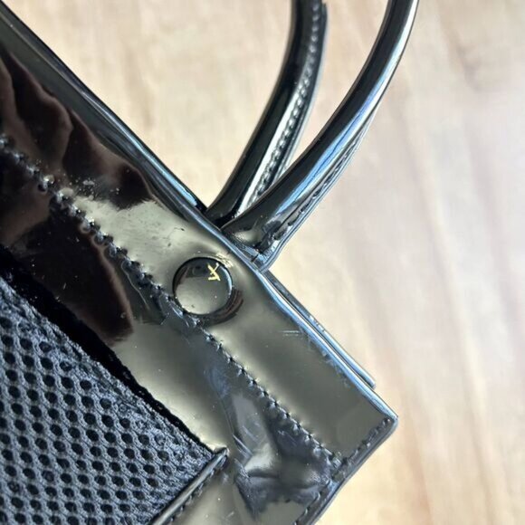 Urban Outfitters Black Patent Mini Tote Bag - Picture 6 of 6